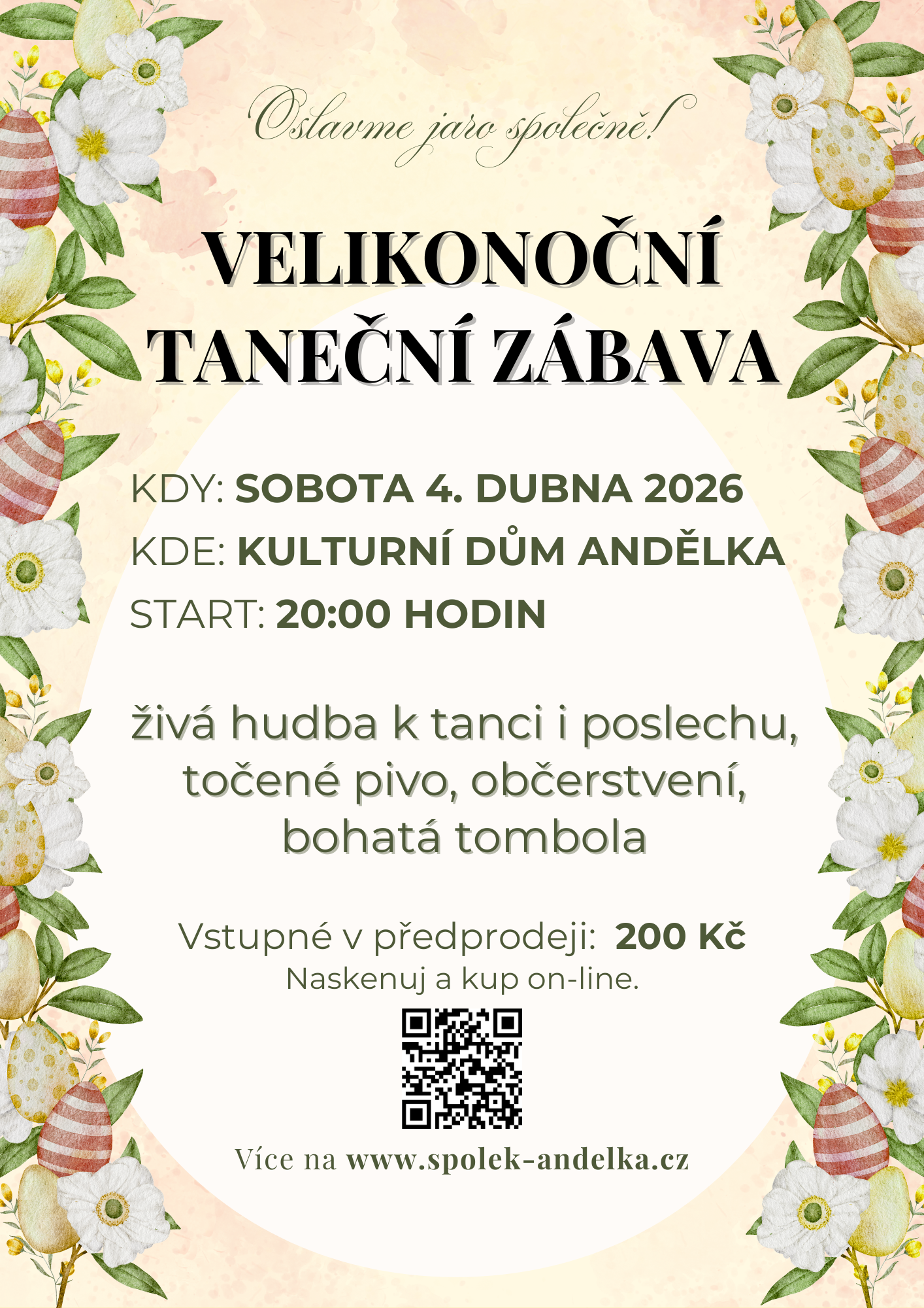 Plakát velikonoční taneční zábava